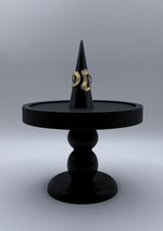 Anillo ajustable asimetrico texturizado