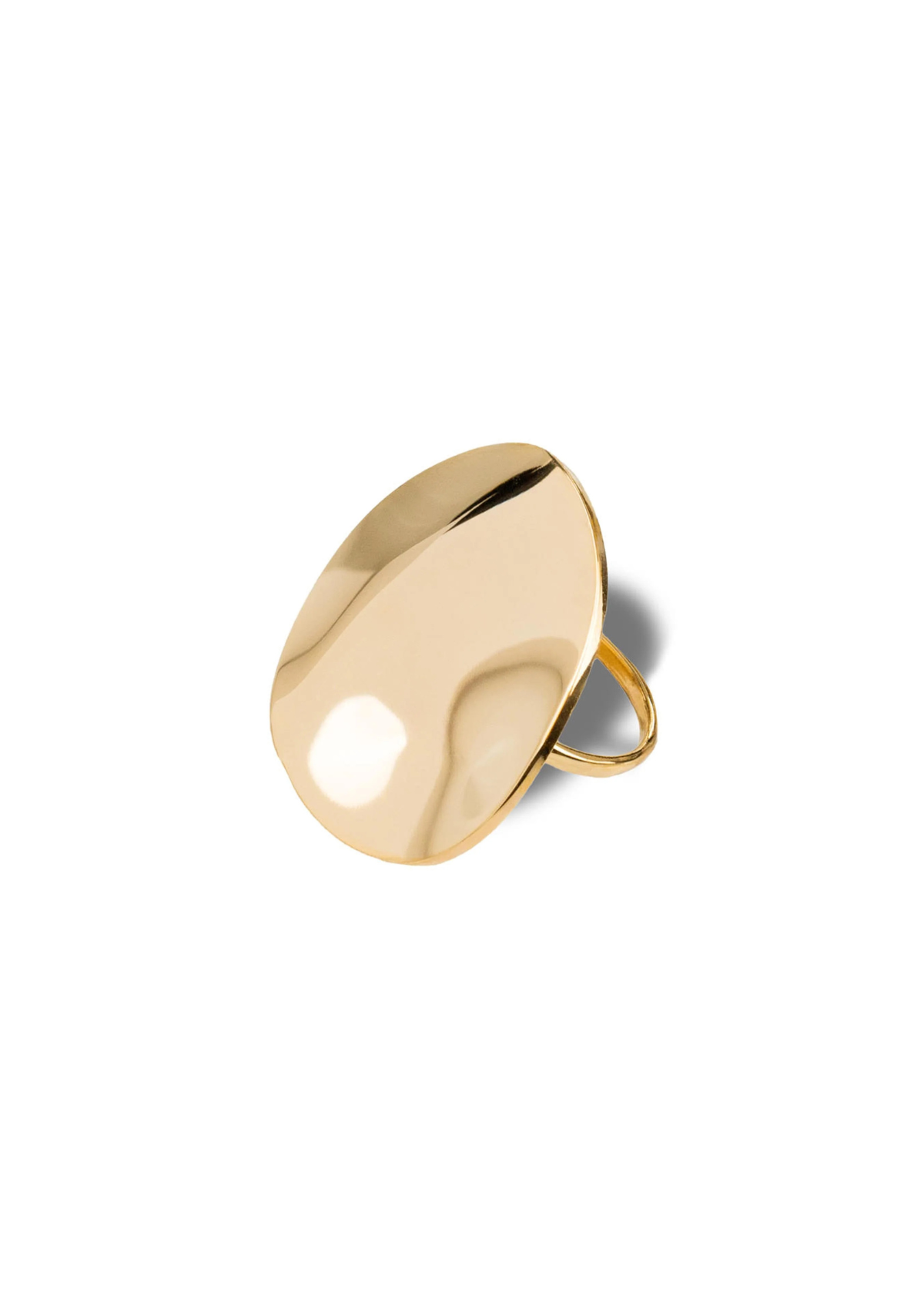 Anillo ajustable de circulo irregular liso