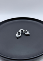 Aretes largos ovalados