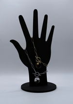 Pulsera eslabon largo con broche T