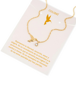 Collar de colibri con cristal