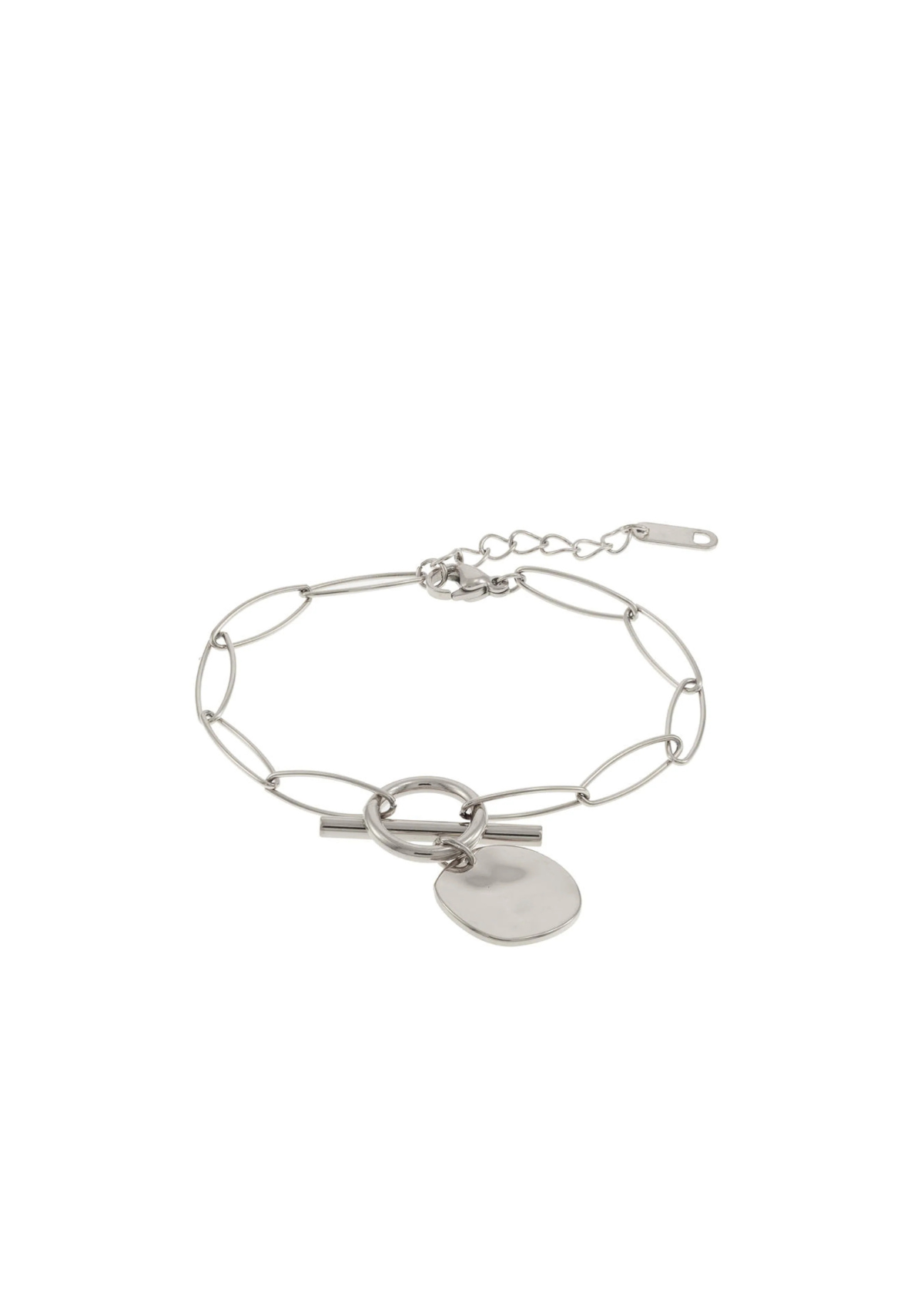 Pulsera eslabon largo con broche T