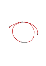 Pulsera ajustable de hilo rojo con balines