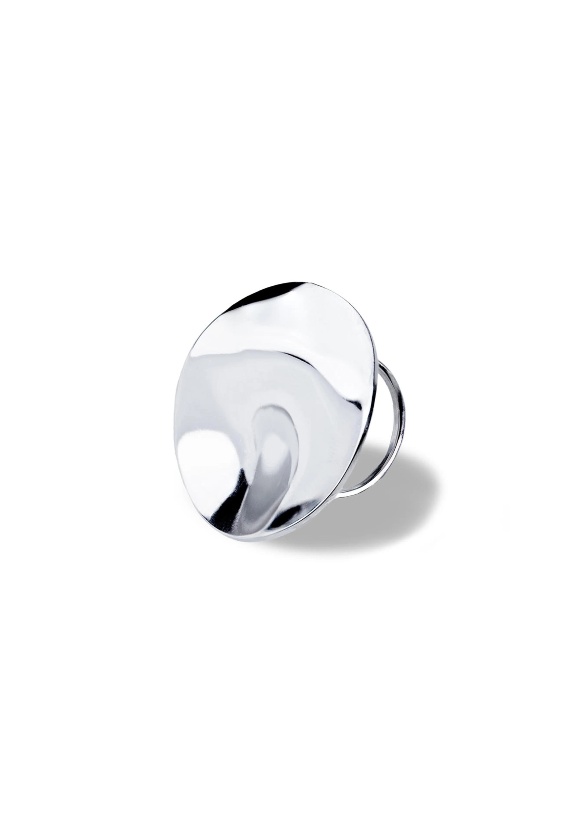 Anillo ajustable de circulo irregular liso