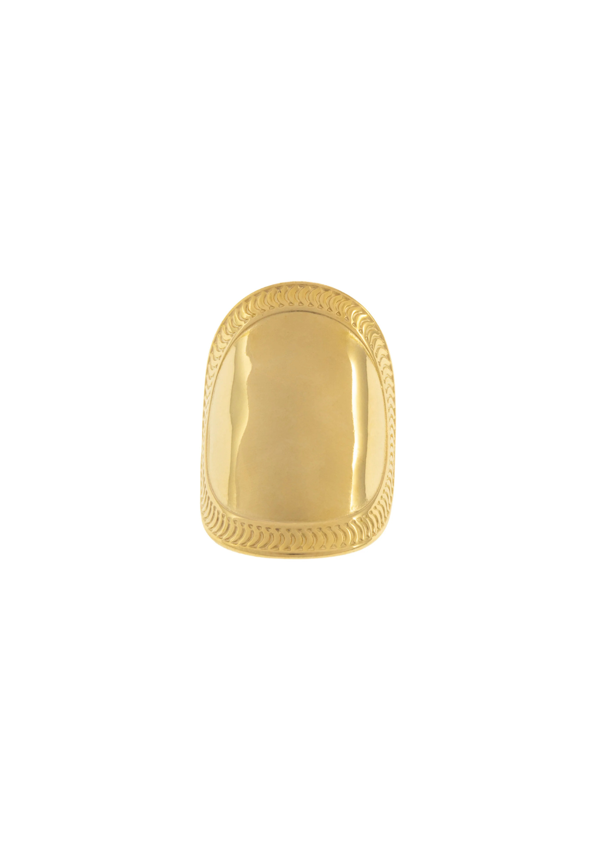 Anillo ajustable oval plano con textura