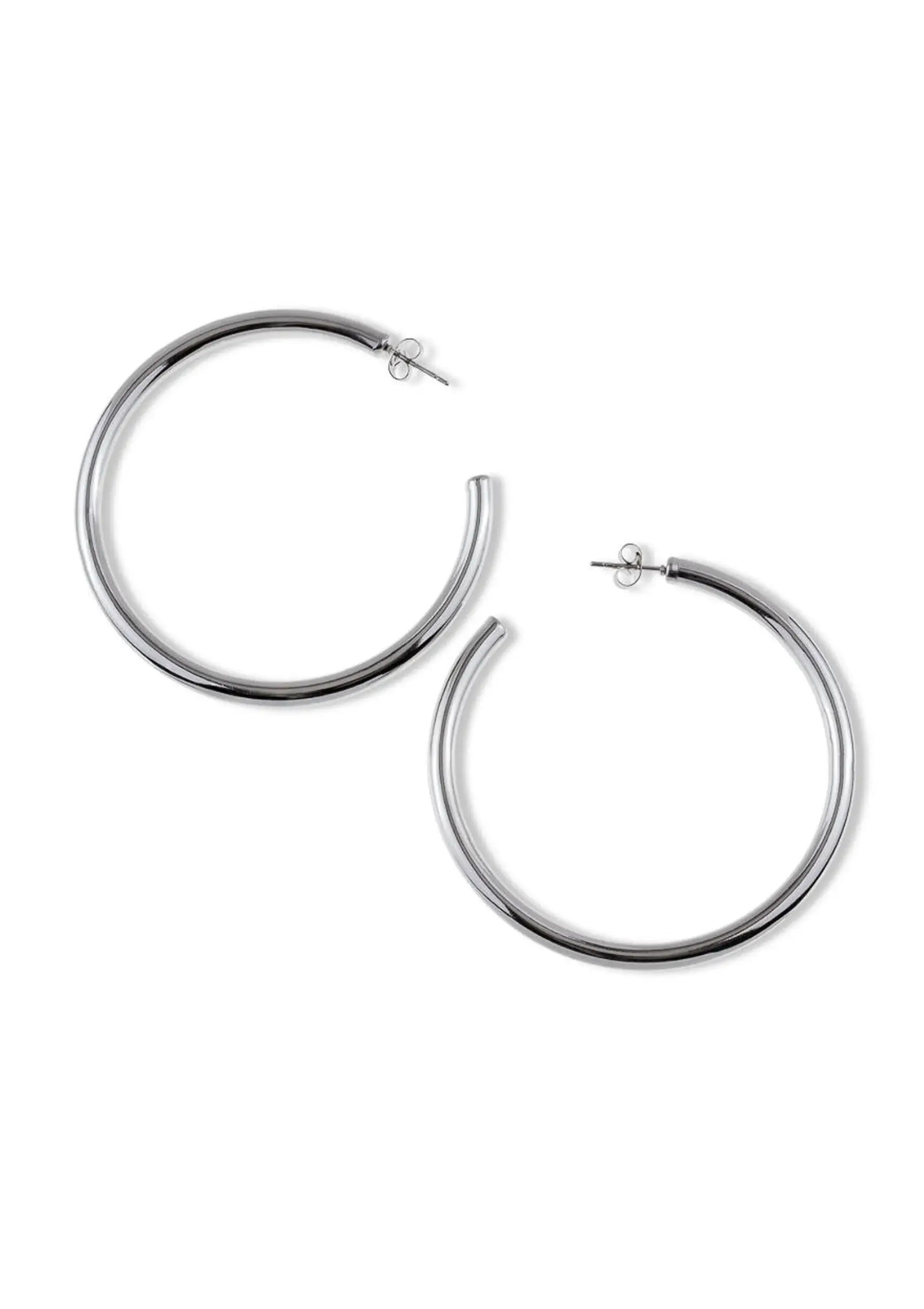 Media arracada tubular lisa